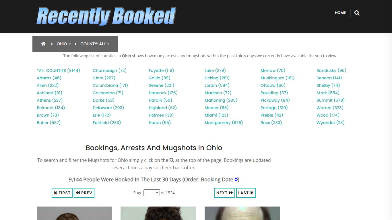 Recent bookings, Arrests, Mugshots in Ohio - Recently Booked